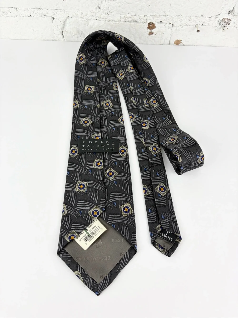 Robert Talbott Grey Handsewn Silk Best Of Class Mens Necktie
